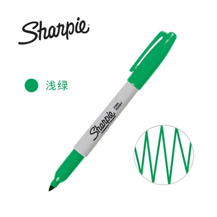 1 шт. Sharpie 31993 экологически чистый мелкий точечный Перманентный маркер 1 мм беспыльный маркер 21 цвет на выбор - Цвет: Light green