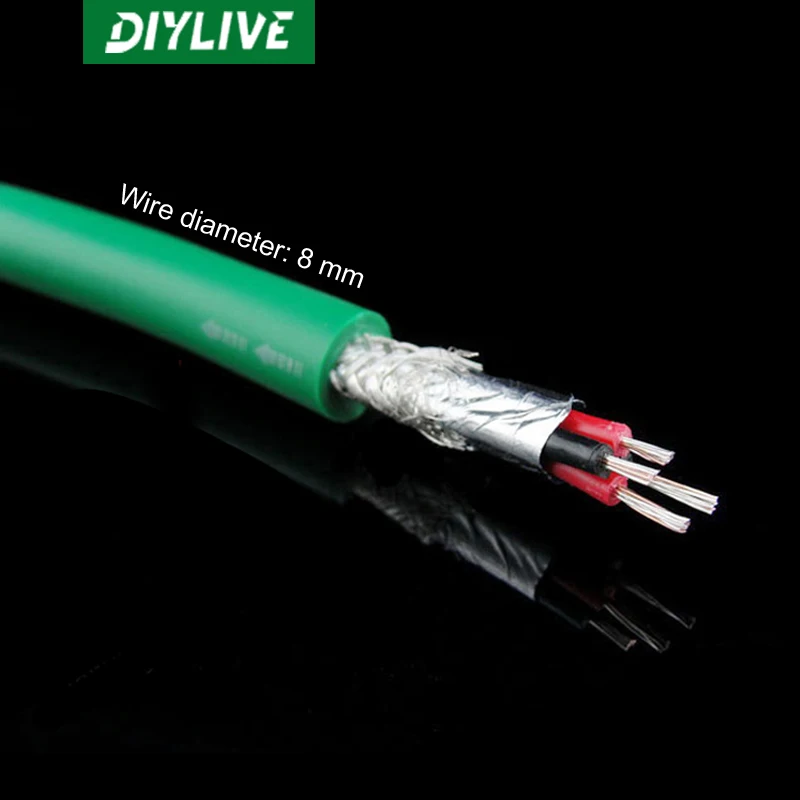 

DIYLIVE McIntosh fired 4-core copper silver plated RCA signal cable double lotus audio cable diameter 8mm loose wire