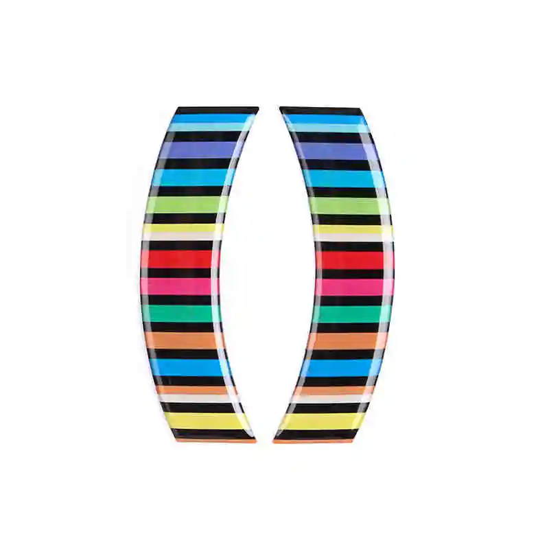 Color bar 1 пара автомобильные подушки с принтом флага Великобритании "Юнион Джек ПВХ Виниловая пленка для оклеивания автомобилей, Управление Панель наклейки Стикеры для MINI COOPER S JCW F55 F54 F60 F56 Countryman автомобильные аксессуары - Название цвета: Color bar