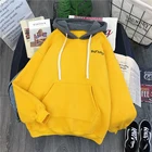 Зимняя женская теплая одежда с длинными рукавами, женские толстовки с вышитыми буквами в стиле Харадзюку, свитшот, Модный женский пуловер с карманами