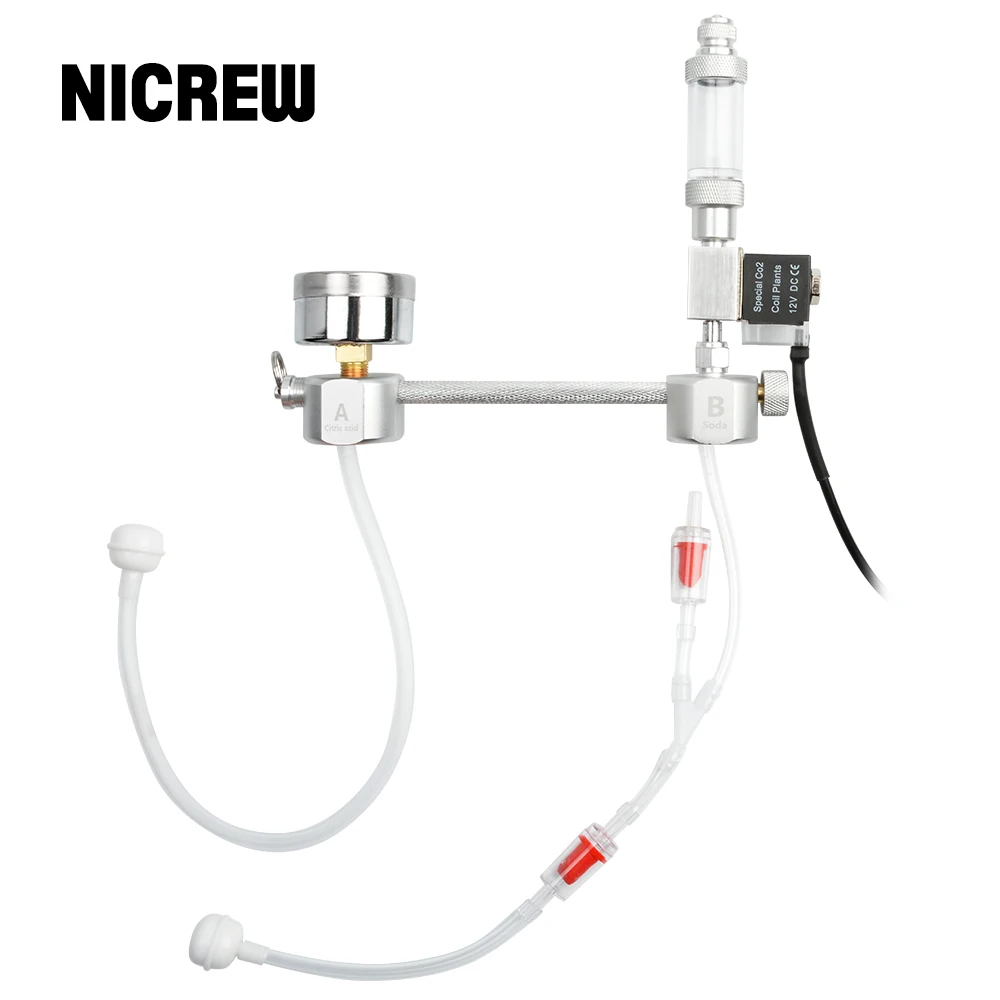 NICREW DIY СО2 для аквариума со2 регулятор системы комплект диффузор с клапаном