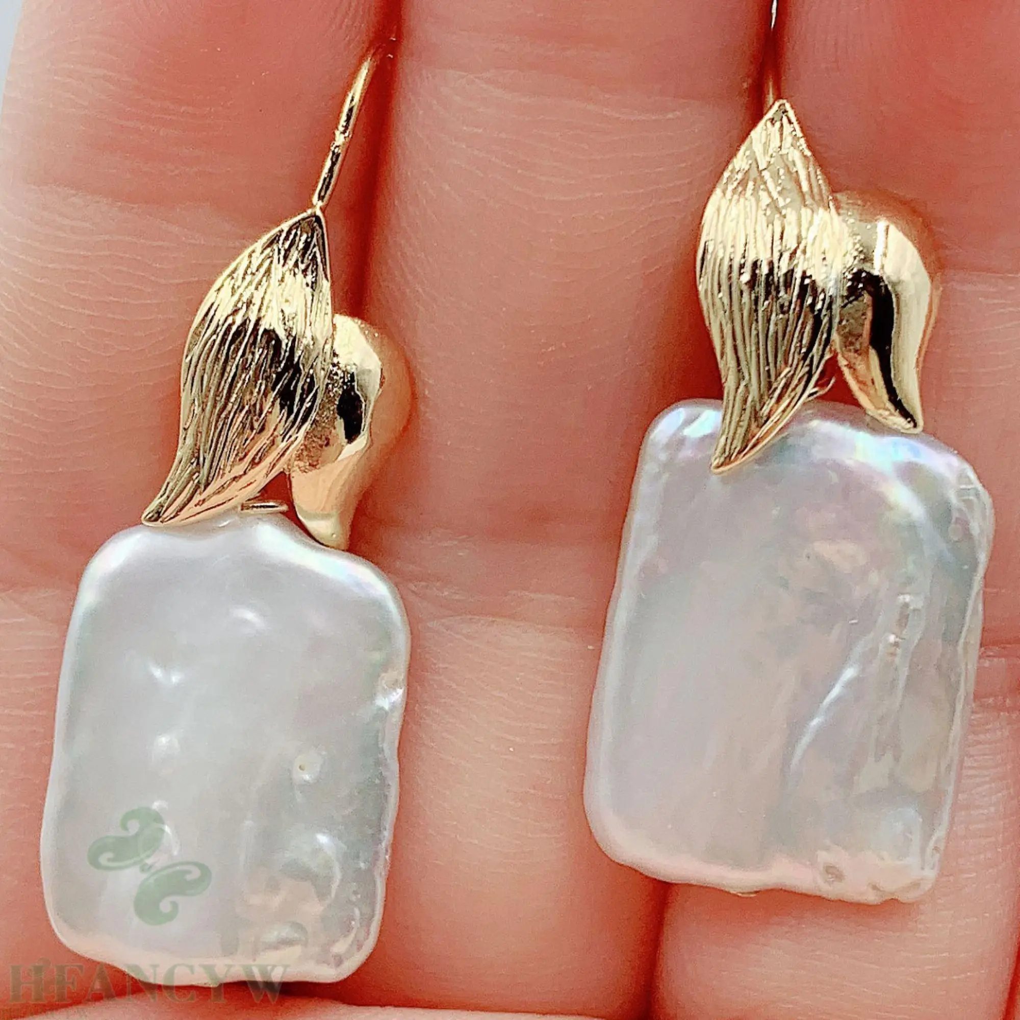 16x20 мм белые серьги с барочным жемчугом крючок болтающиеся аксессуары