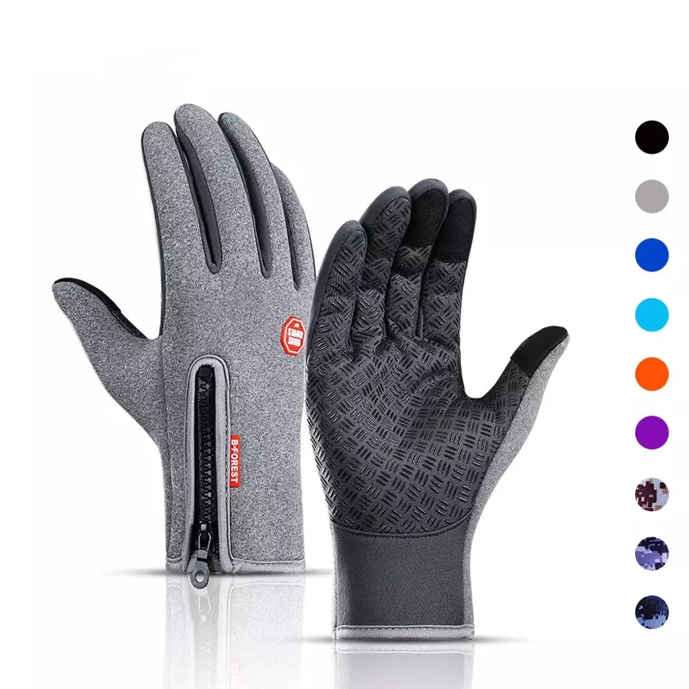 Winter Cycling Warm Man Gloves Touchscreen Full Finger Gloves Waterproof Outdoor Bike Skiing Gloves Women