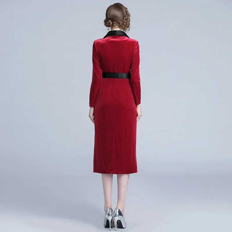 Зимние женские сексуальные платья с v образным вырезом и динамиком офисные