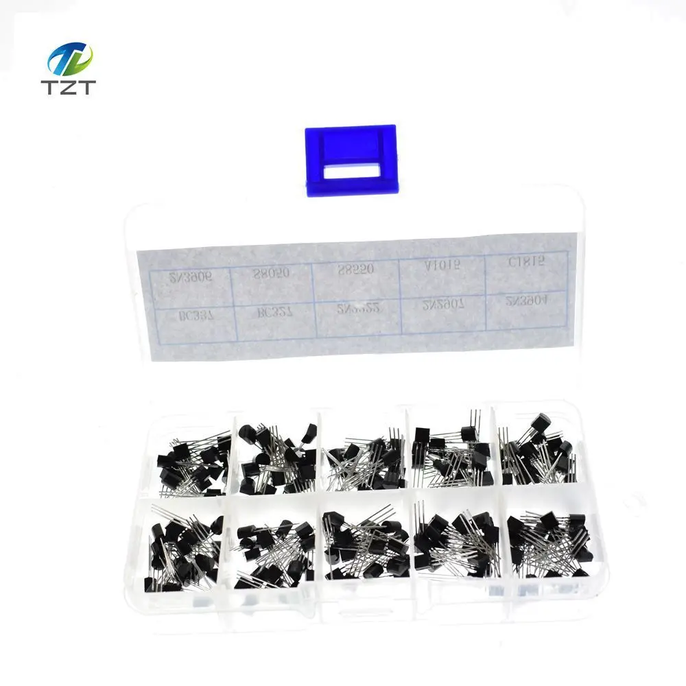 BC337 BC327 2N2222 2N2907 2N3904 2N3906 S8050 S8550 A1015 C1815 транзисторный набор 10 Значение 200 шт., коробка транзисторов пакет