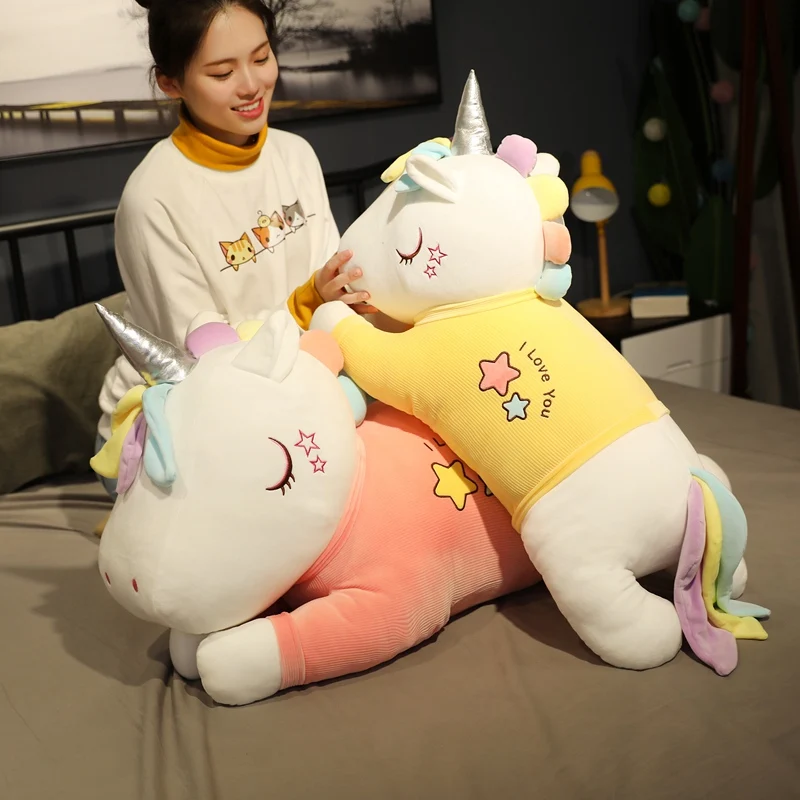 

Giant Size 100cm Unicorn Plush Toy Soft Stuffed Starry sky Unicorn Doll Animal Horse Toy High Quality Gifts for Children Girls