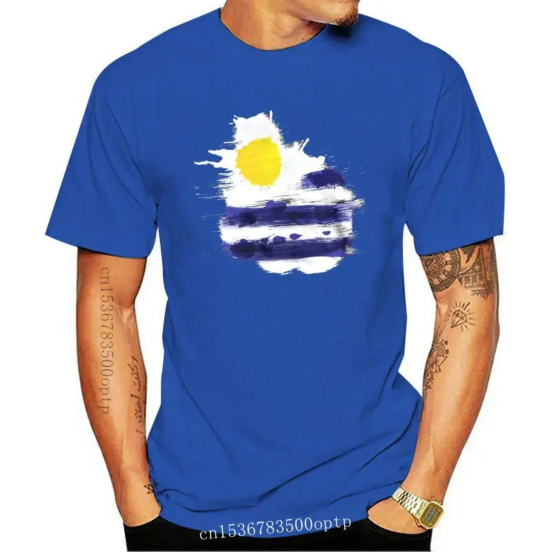 

Новое поступление 2020, Мужская модная модель футболка Uruguay Herren Fuball Sport WM EM Fahne National-Flagge веер, забавные мужские короткие футболки