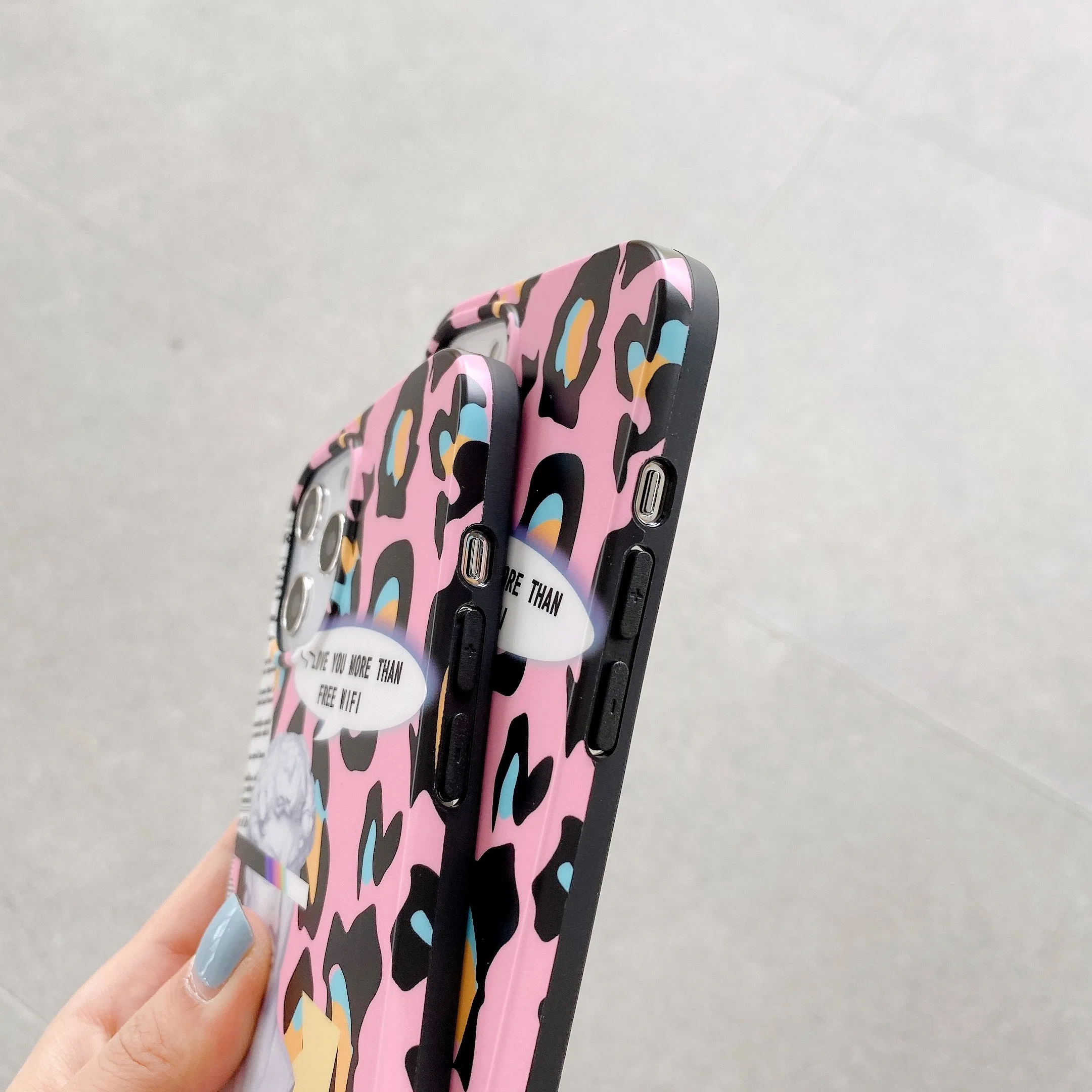 

Shockproof Case For Iphone 12 11 Pro max Fashion Luxury Cartoon Cute Pattern Anti-knock Cover For Iphone XR X 7 8 Plus ForGirls