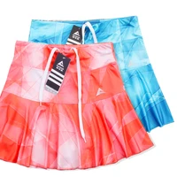 womens quick drying sports tennis culottes badminton short skirt double printing skirt running sports yoga shorts