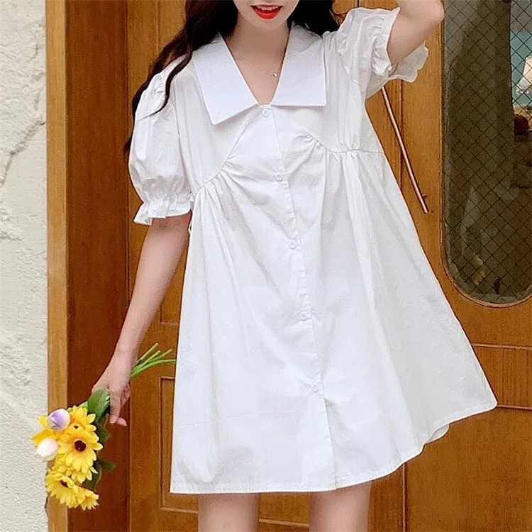 Хипстерское платье-поло с воротником фиолетовая юбка Новинка лета 2020 корейское