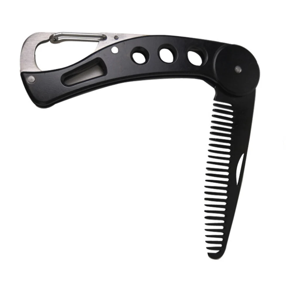 Портативная Мужская карманная Расческа для бороды Складная Щетка бритья усов из