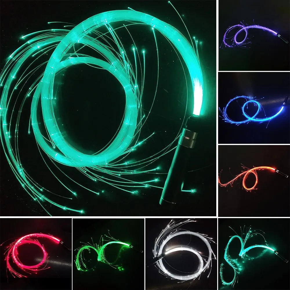 

Led Fiber Optic Whip Glow Stick Luminous Hand Strap Light Up Super Bright Toy Dance Show Performance Multicolor