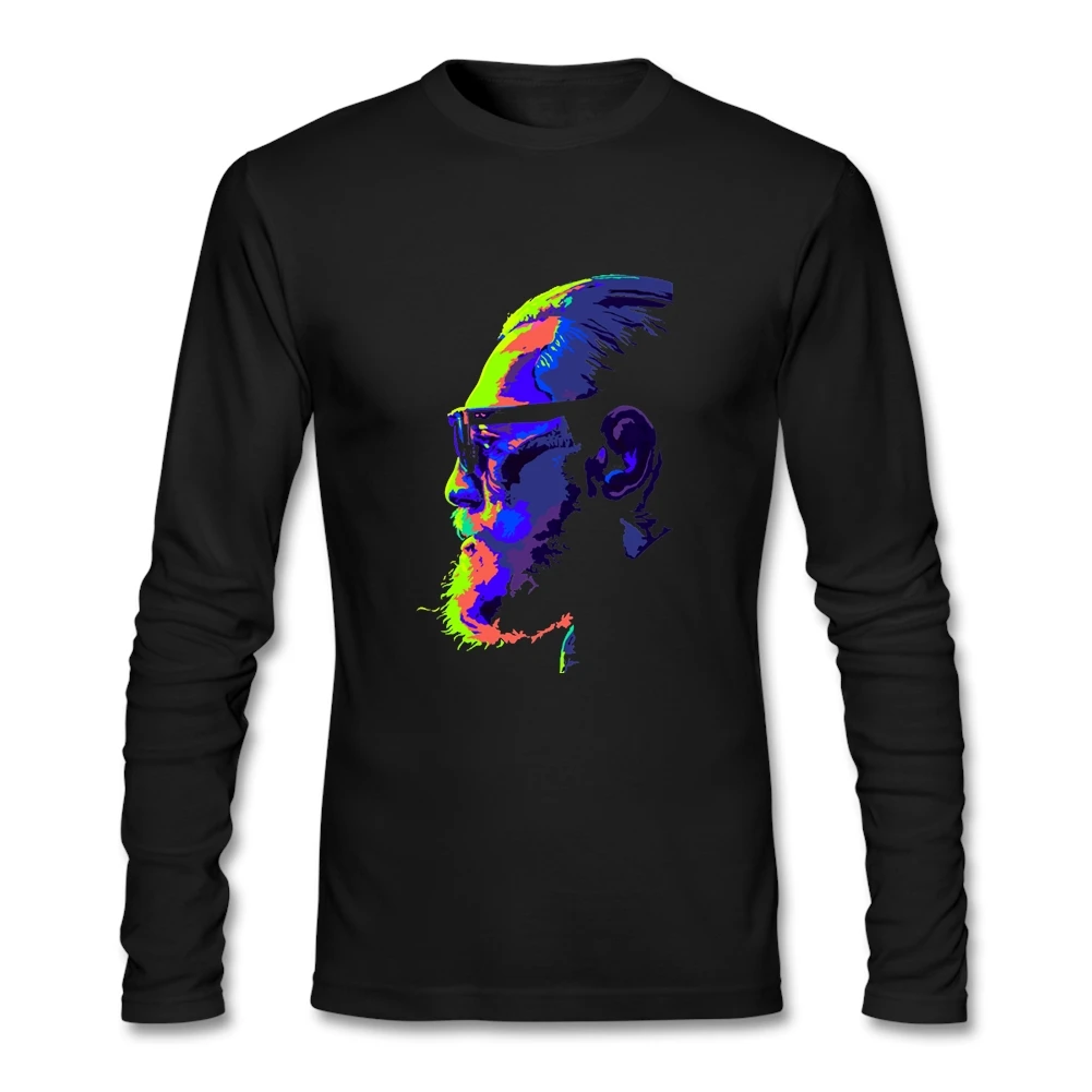 Винтаж Стиль 2020 уличная Для мужчин футболка с круглым вырезом и длинными