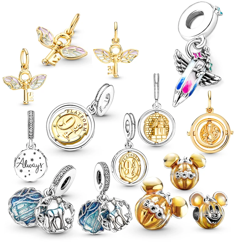 

2021 New Plata Charms of Ley4 925 Sterling Silver Original Pandora Series Beads Suitable for Women's Bracelets DIY Jewelry Gifts