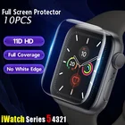 Защитное стекло для Apple Watch Series 7 45 мм 41 мм iWatch 11D, полное покрытие, пленка, аксессуары 45 мм 41 мм, стекло для Apple Watch