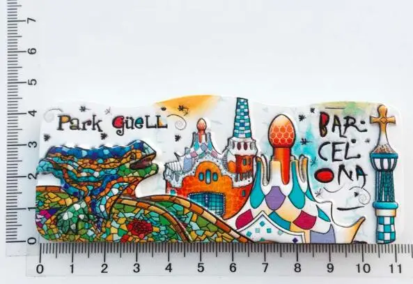 

Mosaic of Barcelona landmarks 3D Fridge Magnets Travel Souvenirs Home Decoration Refrigerator Magnet