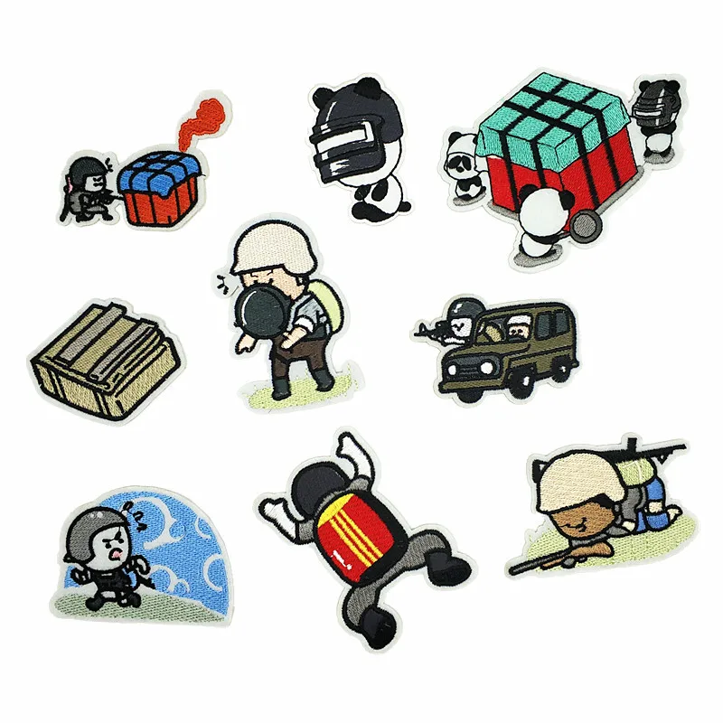 PUBG мультфильм игра патч утюг на патчи аппликация для одежды DIY вышивка значки