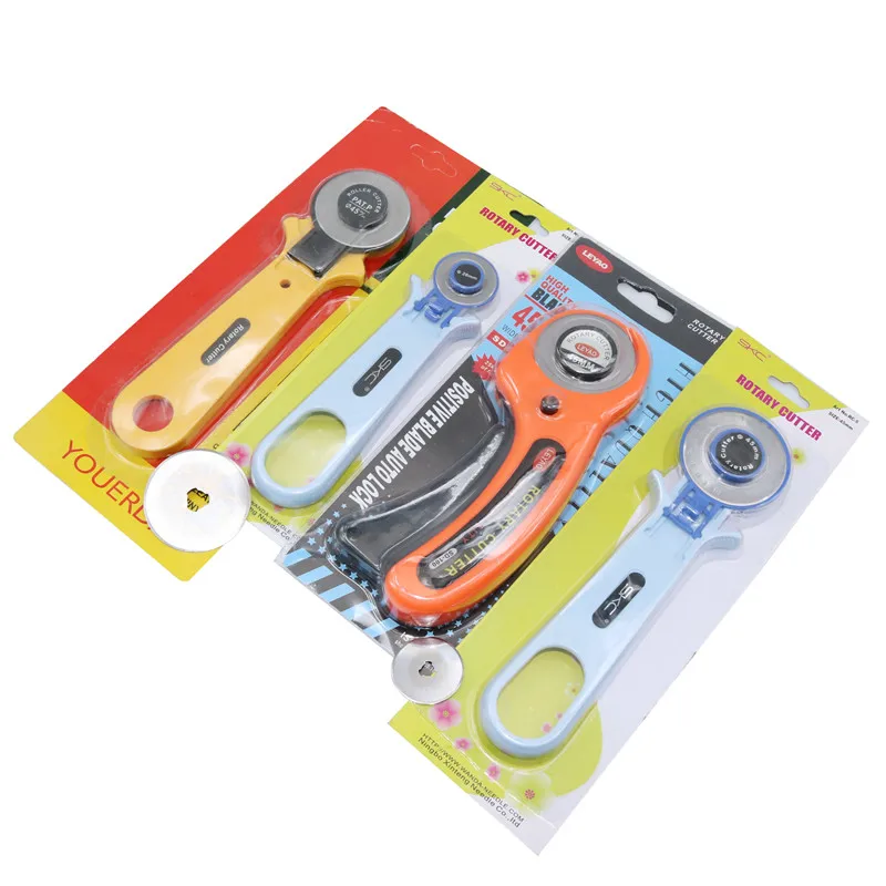 Wheel cutter 1 pcs/blade 10 pcs Rotary Cutter Patchwork Roller Round Knife Cloth Leather Craft Fabrics |
