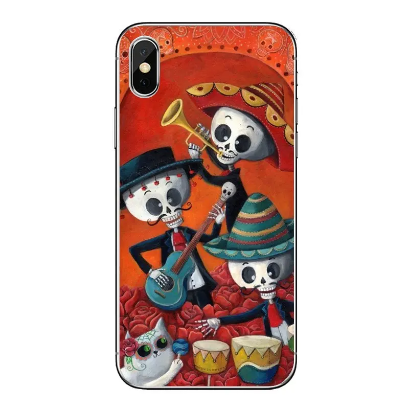 Прозрачный мягкий чехол Чехлы мексиканский Скелет Сахар Череп для Xiaomi Redmi 4x S2 3S Note
