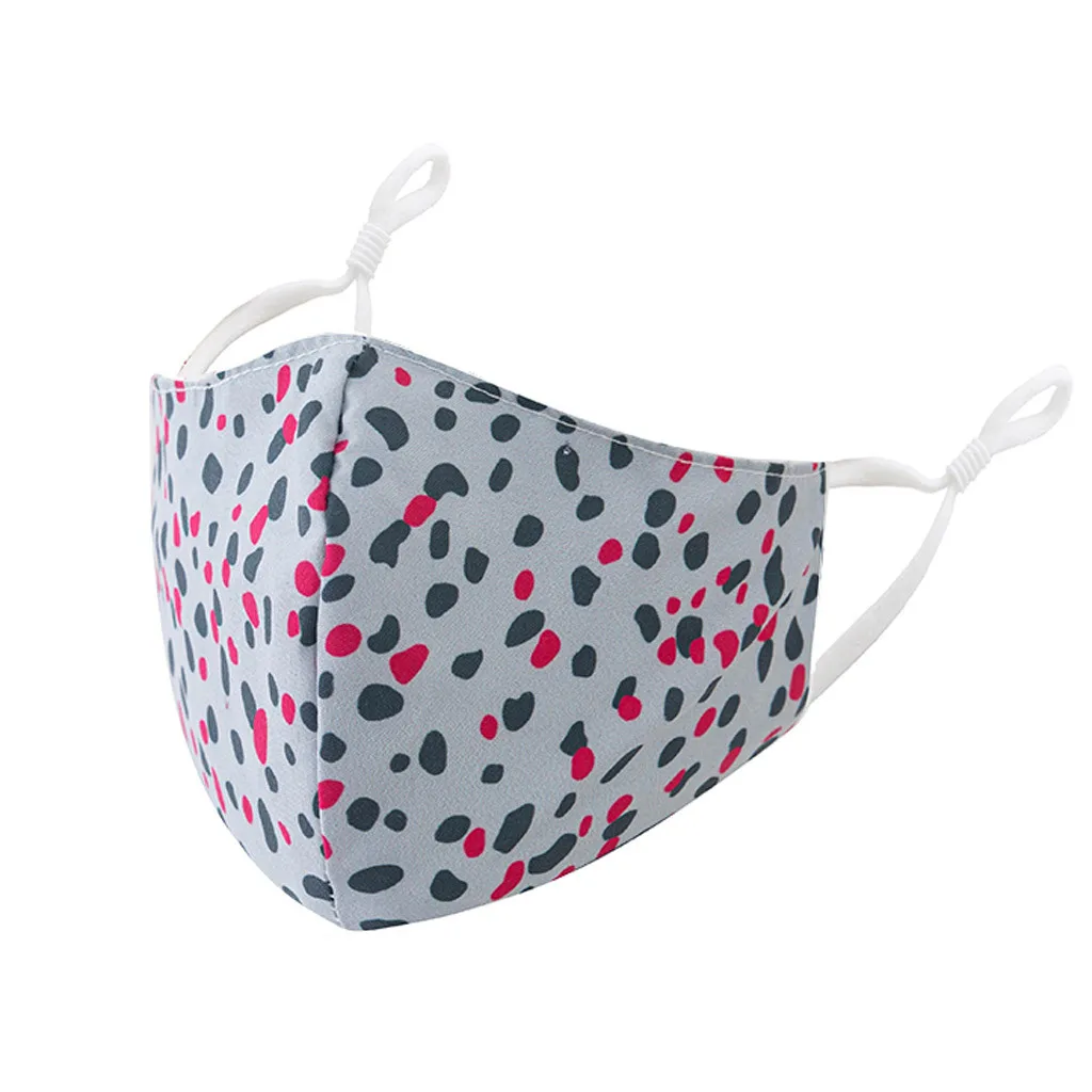 Маска для лица с модным принтом моющаяся и многоразовая Пылезащитная