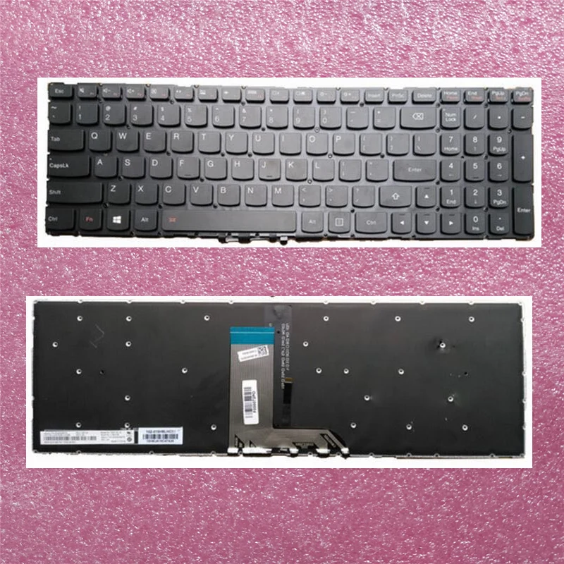 Новая клавиатура для ноутбука США для lenovo IdeaPad 700-15 700-15ISK US черная клавиатура с подсветкой