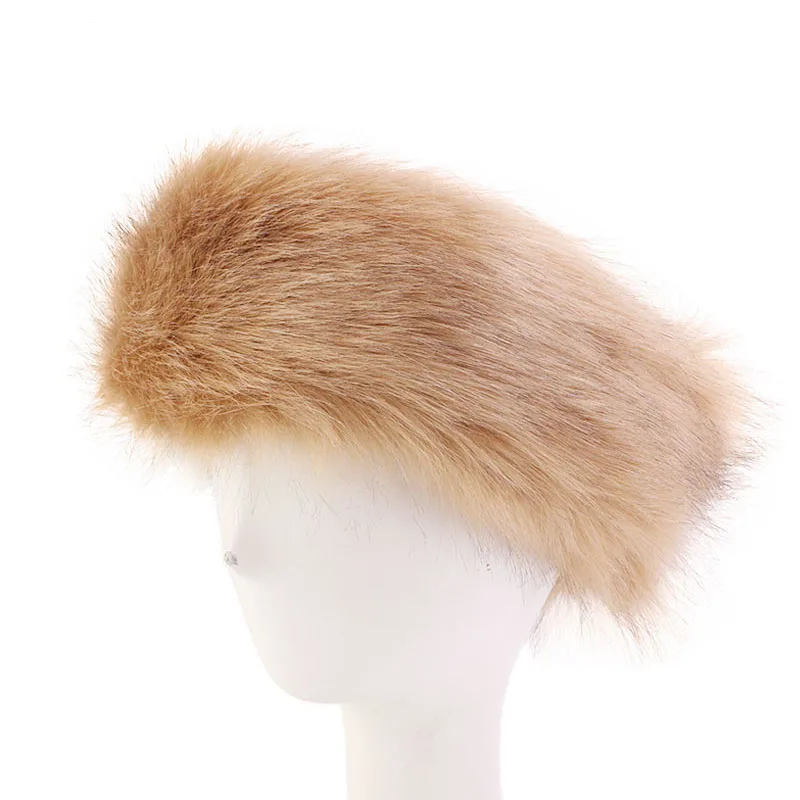 Зимняя женская и мужская пушистая повязка для волос русские шапки утепленные уши