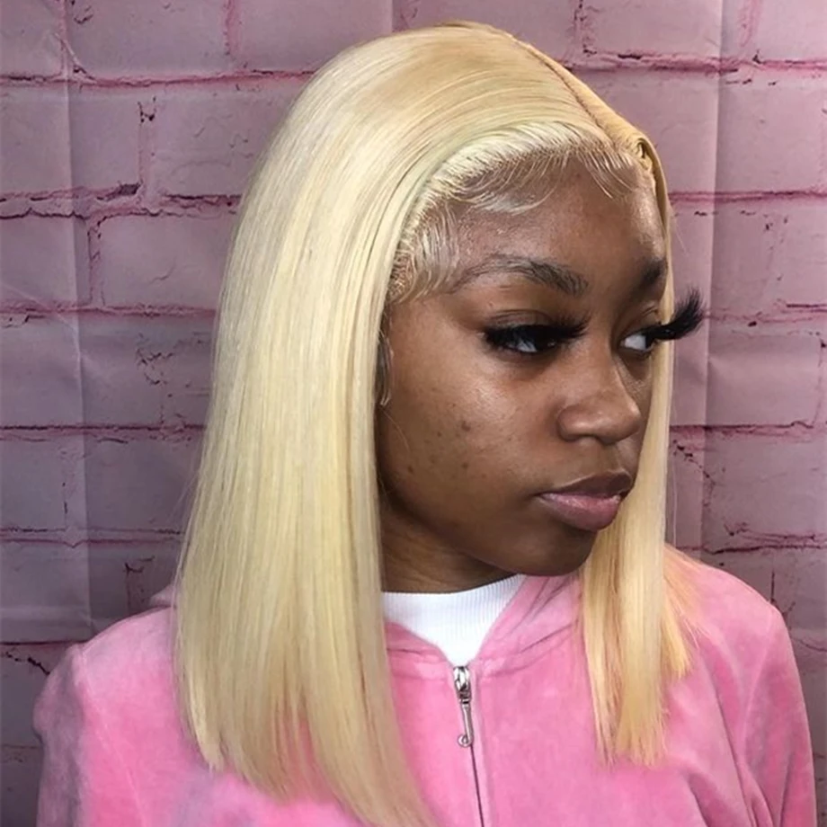 

Miss Dona #613 Blonde 13x4 Lace Front Wigs Human Hair 150% Density Straight Human Hair Wigs T Part Frontal Lace Wig Color