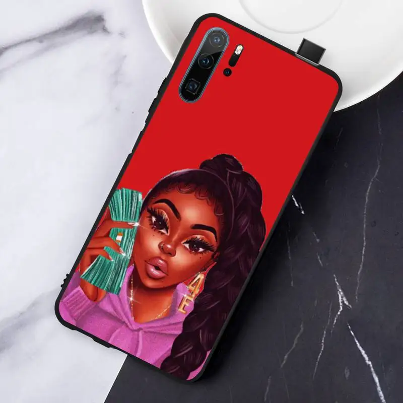 

Kash Afro Black Girl Fundas Phone Case For Huawei honor Mate P 10 20 30 40 Pro 10i 9 10 20 8 x Lite