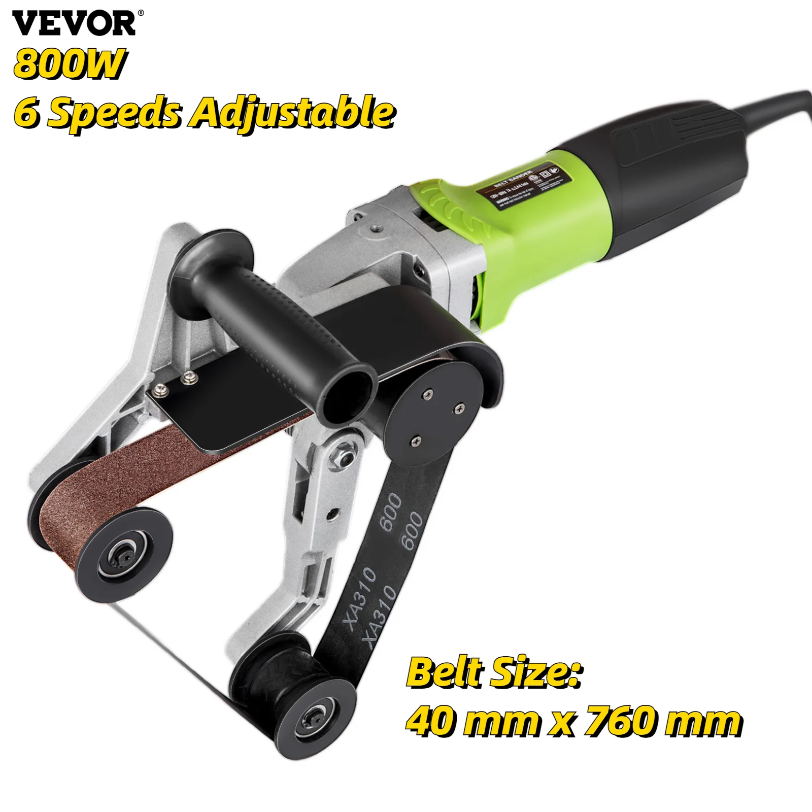 

VEVOR 800W Electric Stainless Steel Pipe Polisher 3000PRM Variable Speed Handheld Tube Polishing Finishing Belt Sander Machine