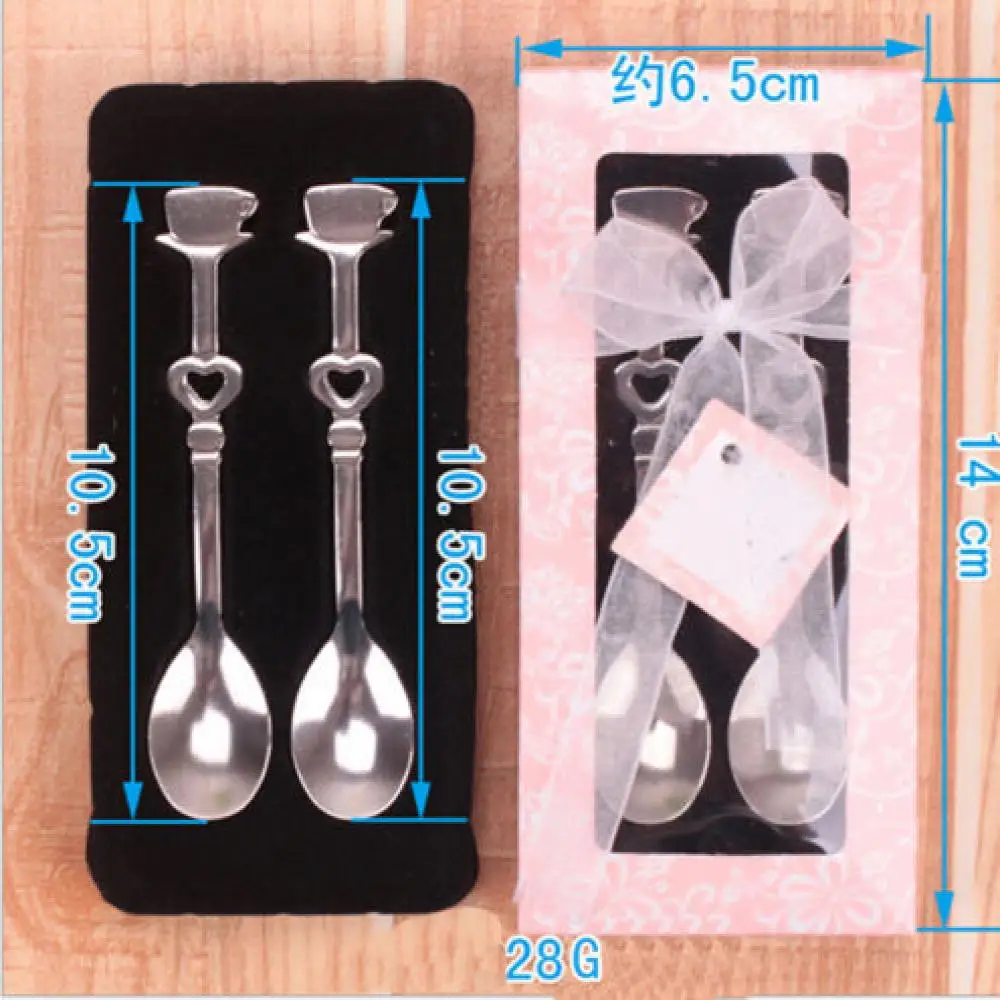 1 пара милый кофе чай молочный ложка для свадебного душа свадебный подарок