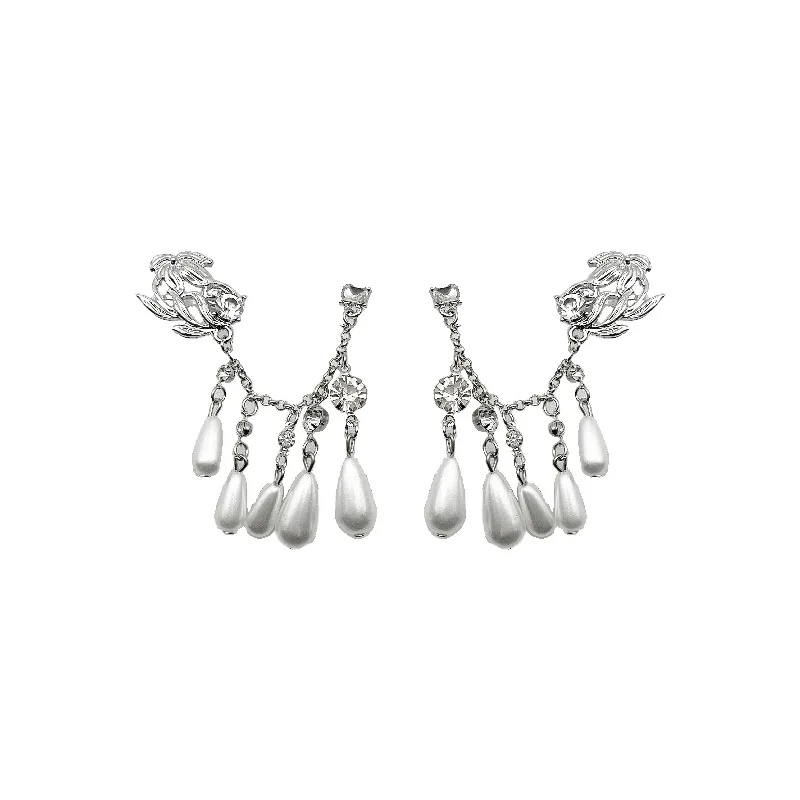 Новые висячие серьги с имитацией жемчуга и кисточками для женщин бижутерия