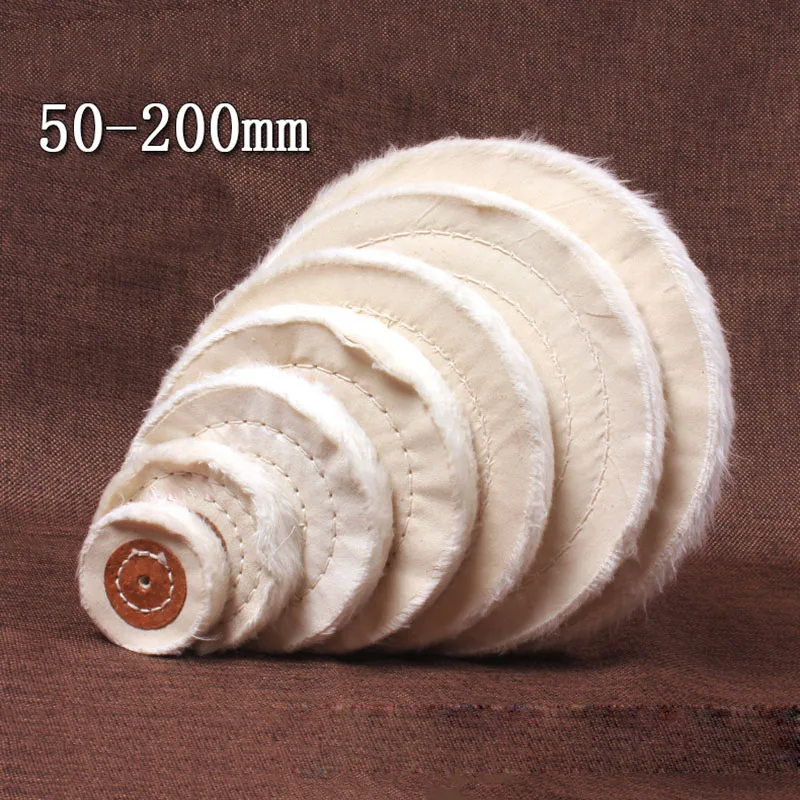 

50-200mm Cloth Buffing Polishing Wheel Cotton Lint Cloth Arbor Buffer Grinder Pad Mat Gold Silver Jewelry Mirror Polishing Wheel