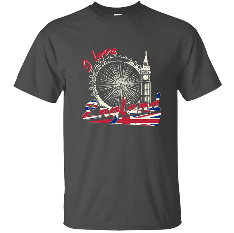 Англия Великобритания идея печати мужская футболка для мужчин базовый сплошной