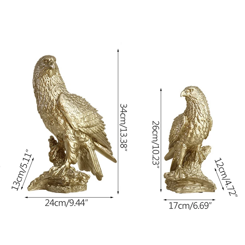 

Handmade Resin Animal Sculpture Home Decoration Statue Eagle Ornaments Living Room Decoration Accessories TV Cabinet Decor