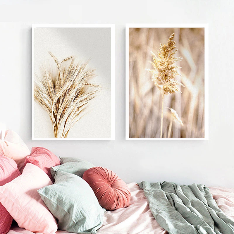 Абстрактный Осенний цветок Природа Пейзаж скандинавский холст плакат печать