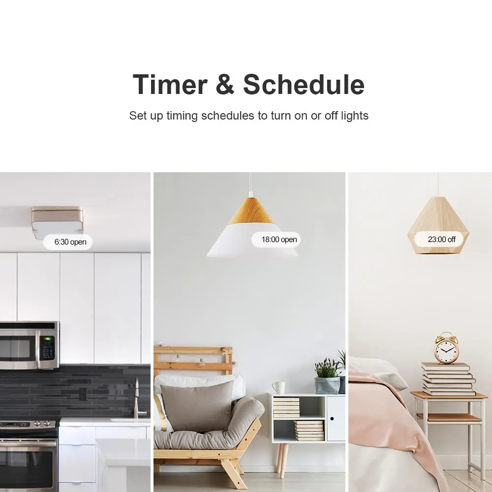 Умный настенный светильник SONOFF T3EU3C Wifi сенсорный черный с краями 433 RF/Voice/APP