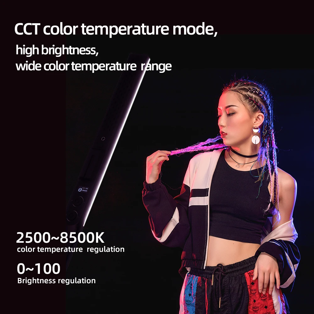 Портативный светодиодный светильник для видеосъемки soonphone P20 2500k-8500k RGB цветной