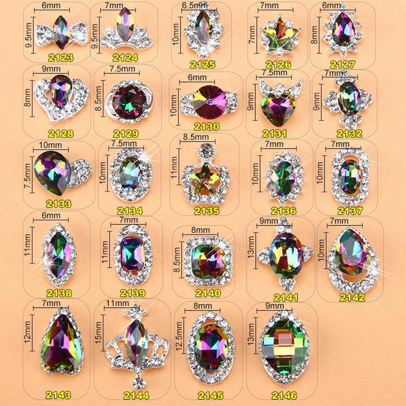 Новинка 10 шт. сплав жемчуг 3D дизайн ногтей украшения Блестящие кристаллы