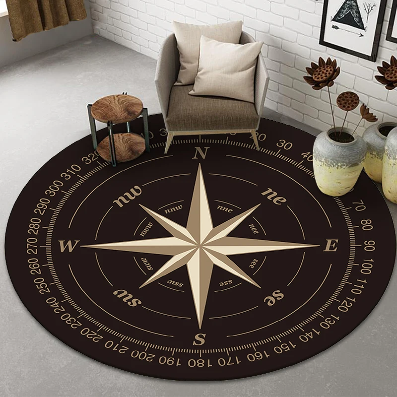 

Compass Cartoon Wonderland Floor Rug Carpet Room Doormat Non-slip Mat Travel For Boy Girls