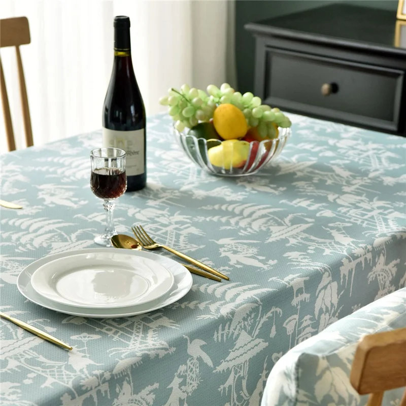 Free Shipping Floral Print Waterproof Tablecloth Oil-Proof Stain Resistant Wrinkle Wipeable Table Cover Outdoor Indoor | Дом и сад