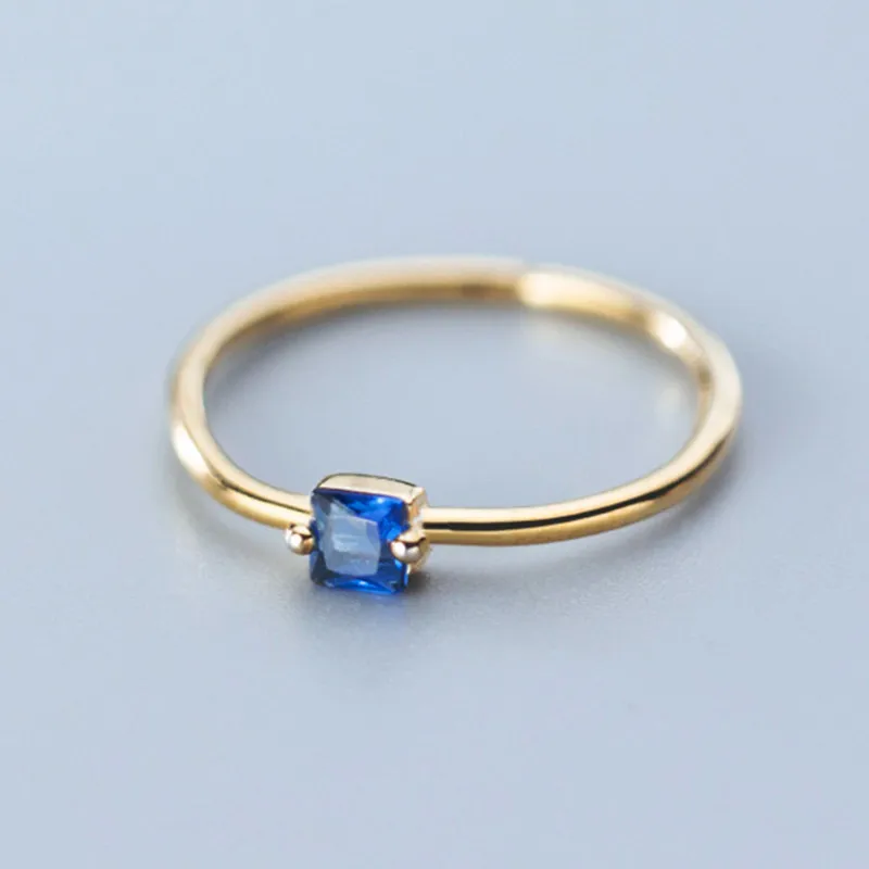 

Super Fine Gold Color Blue Zircon Ring Cocktail Party Silver Color Women Crystal Ring Wedding Ring Bridal Fine Jewelry Gifts