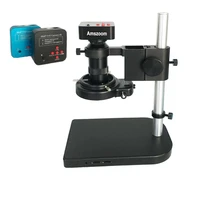 new model 38mp hdmi compatible usb digital microscope cameramini stand 56 led lights lamp for jewelry phone repair tool kit