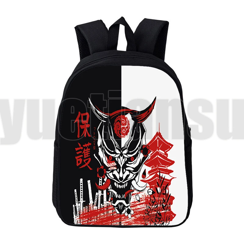 

New Samurai 3D Backpack Kids Bookbag Women HipHop Travel Bags Mochila Japan Style Kanji School Bags Boys Girls Kawaii Bookbags