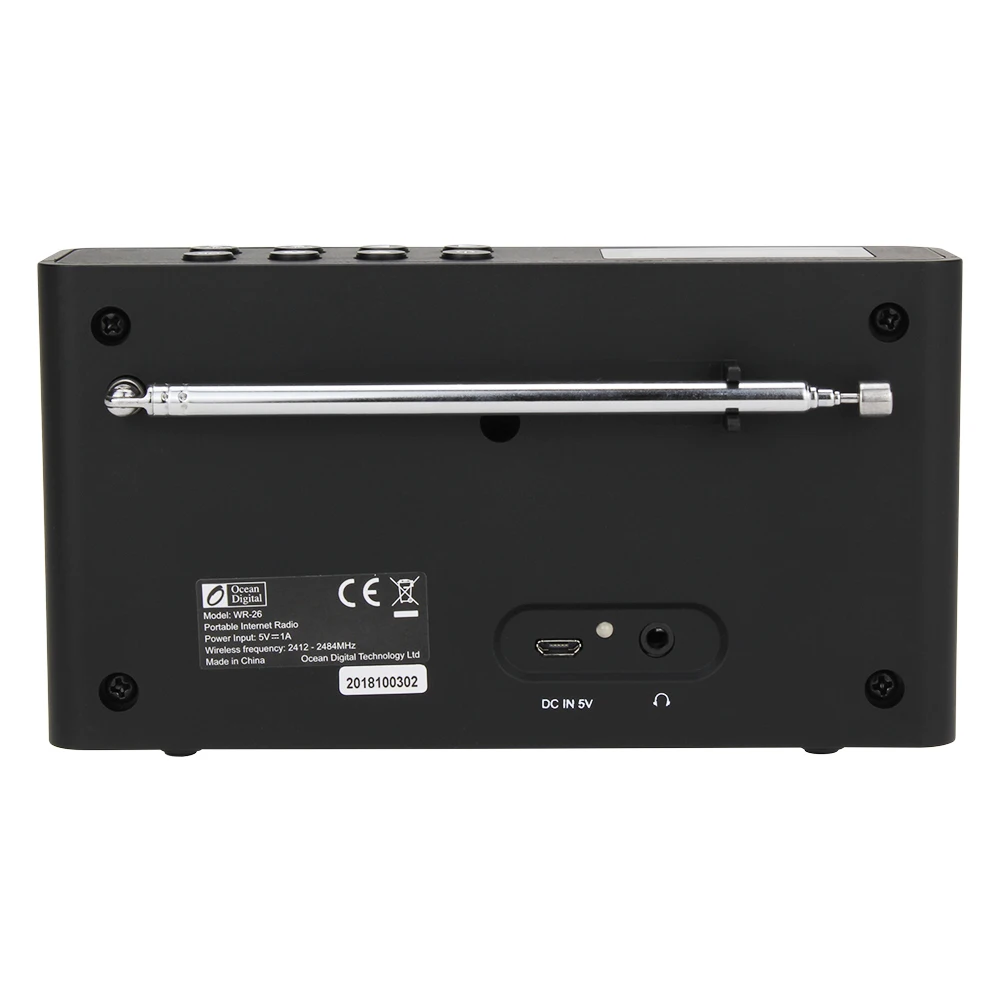 202 DAB +/WiFi/FM/UPnP/DLNA Ocean Digital WR-26 многоязычное меню портативное Интернет-радио Bluetooth