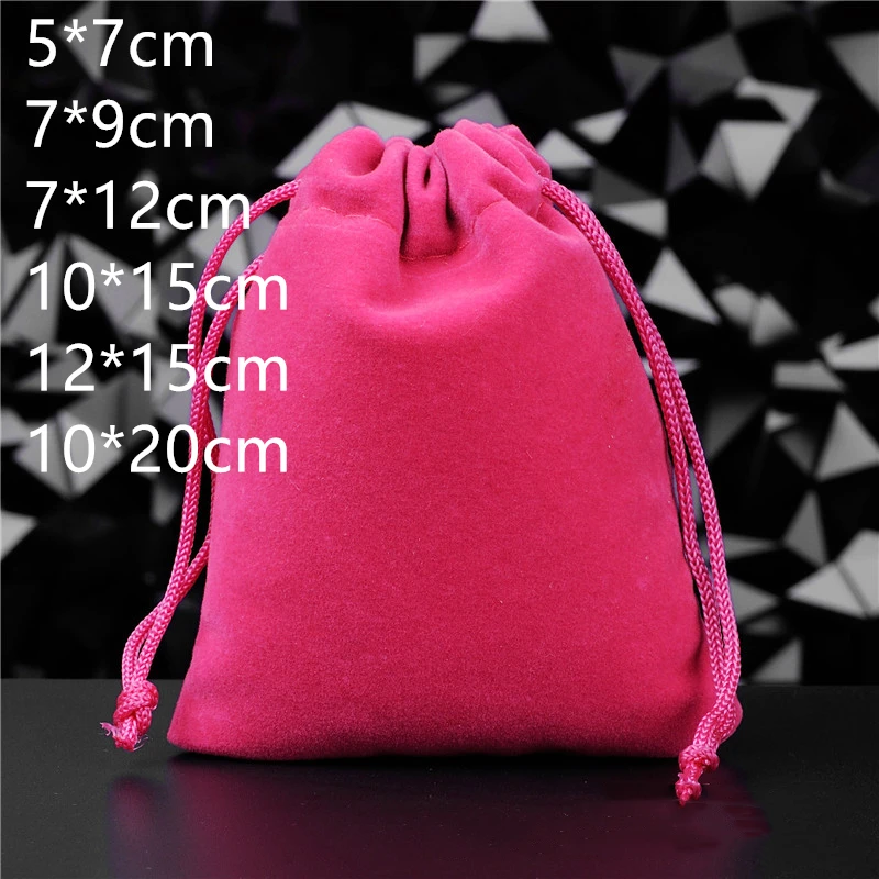 50pcs/Lot Jewelry Packing Velvet Bags Gift Display Storage Wedding Festival Ananniversary Drawstring Pouches | Украшения и