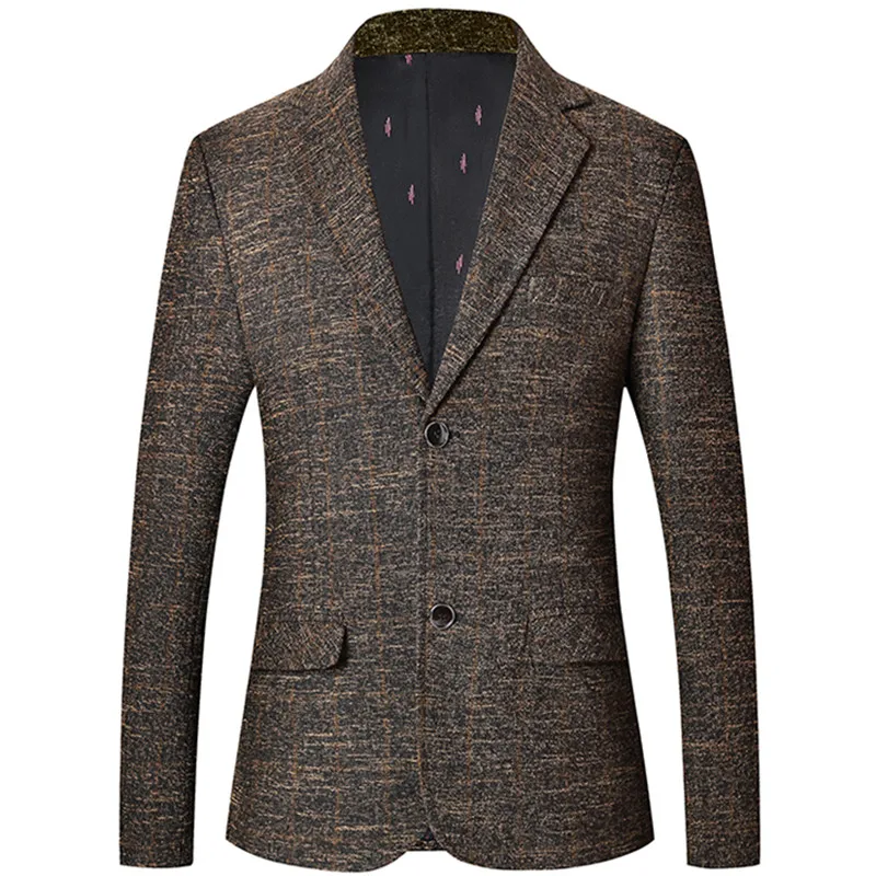 

2021 primavera outono moda nova masculina casual gola vestido terno casaco/masculino 2 botão vestido de negócios blazers jaqueta