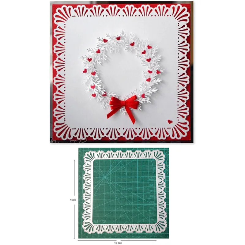 

Metal Cutting Dies Cut Mold Print Flower Background Frame Decoration Scrapbook Paper Craft Knife Mould Blade Punch Stencils dies