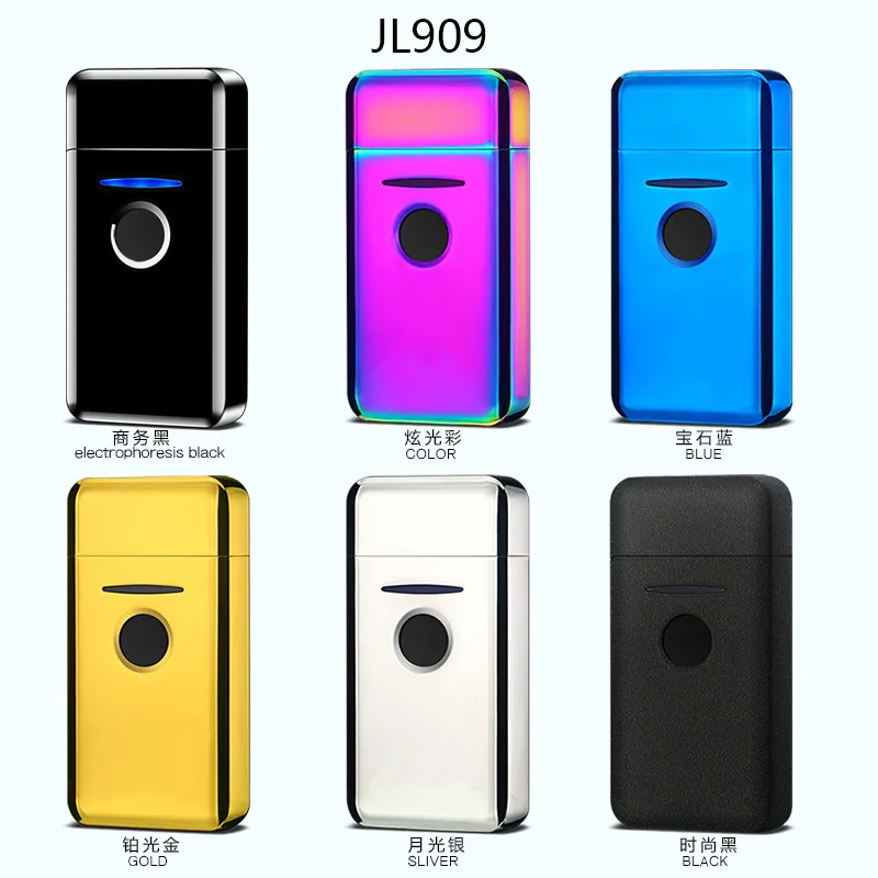 

JL909 True Fingerprint Identification rechargeable lighter Touch Sensing Intelligent Cigarette Lighter Men's Custom