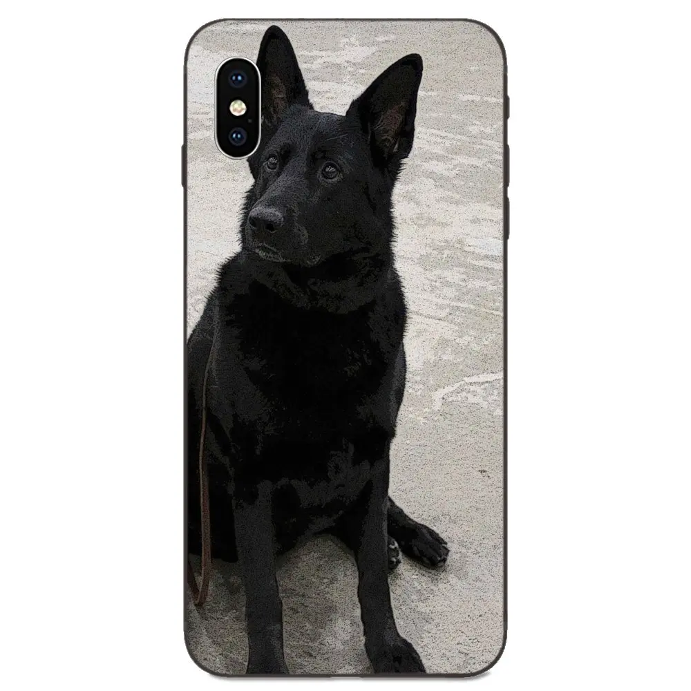 Черный Овчарка немецкая Собака Щенок для Xiaomi Mi Mix Max Note 2 2S 3 5X 6 6X 8 9T SE A1 A2 A3 CC9e Lite Play Pro