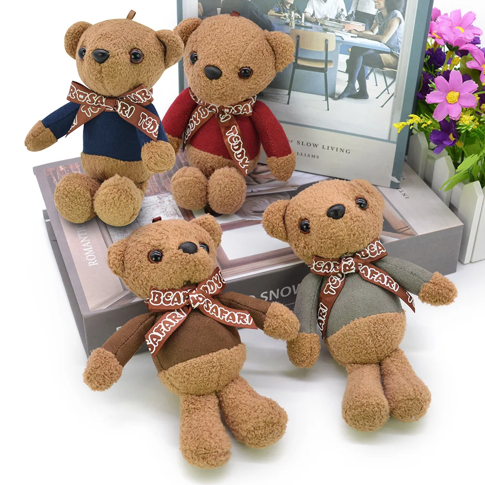 

New Size 16cm Teddy bear doll pendant Kawaii Decoration Plush Toys Creativity Keychain Stuffed Animal Bears Gifts Boy girl